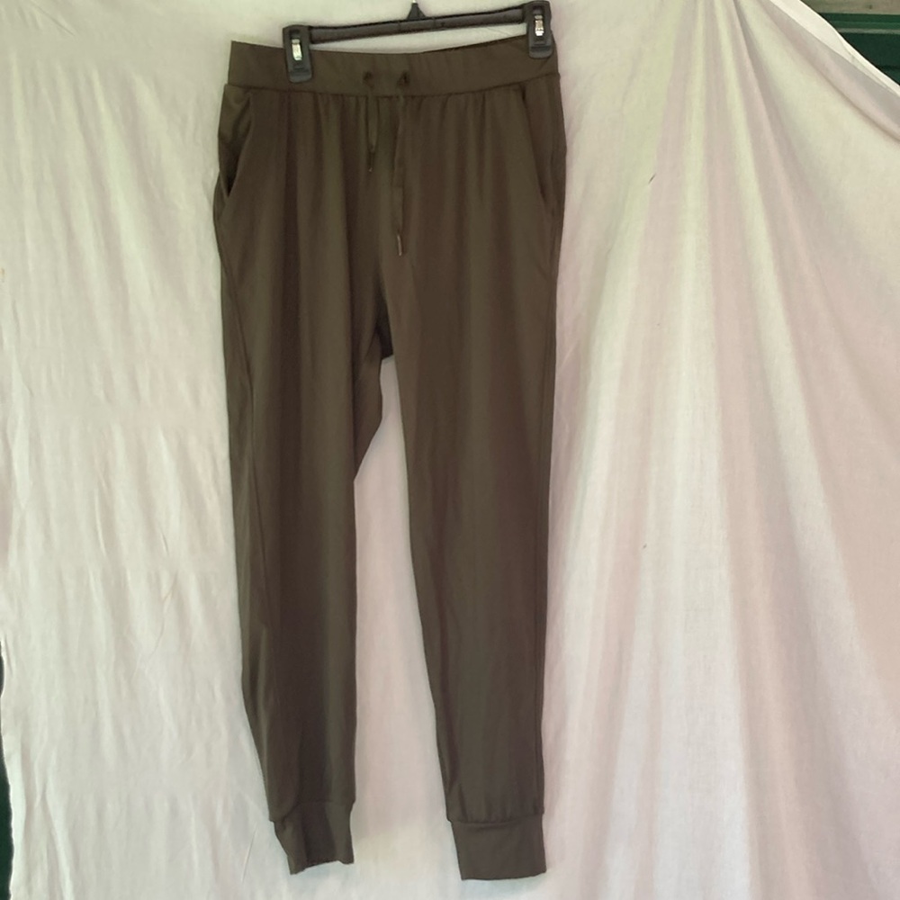 Libian Brown Joggers Elastic Waistband Tapered Fit
